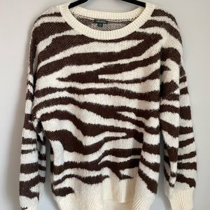 Wild Fable Knit Zebra Sweater